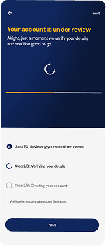 Nawiri account review screen